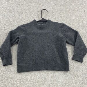 Christian Lacroix Charcoal Gray V-Neck Wool Sweater kids 100% extrafine merino